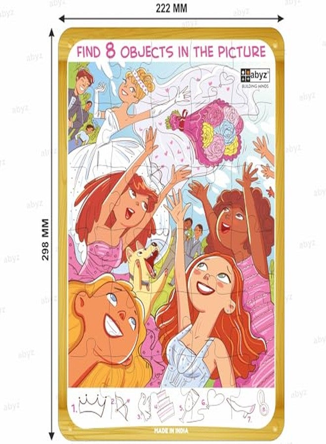 ABYZ Wooden Jigsaw Puzzle - Bride's Bouquet Ceremony for Fun Educational & Little Explorers, 30-Pieces & Pack of 2 Puzzles Game with Multicolor | Birthday Gift for (3-6 Year) Age Kids. - Image 3